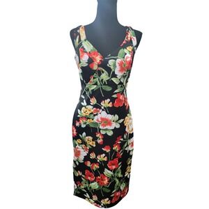 open lace back dress Short Sleeve Summer Party Dresses for Women Tea Length Floral Lace Ove –  FashionLoveHunter main image 1
